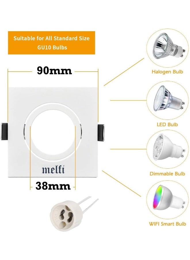 melfi Square Ceiling Spot Adjustable Fixture With Sleek Square Frame For Modern Interiors - Efficient, Easy Installation, Ideal For Living Room, Kitchen, And Office - Image 3