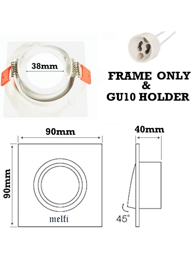 melfi Square Ceiling Spot Adjustable Fixture With Sleek Square Frame For Modern Interiors - Efficient, Easy Installation, Ideal For Living Room, Kitchen, And Office - Image 2