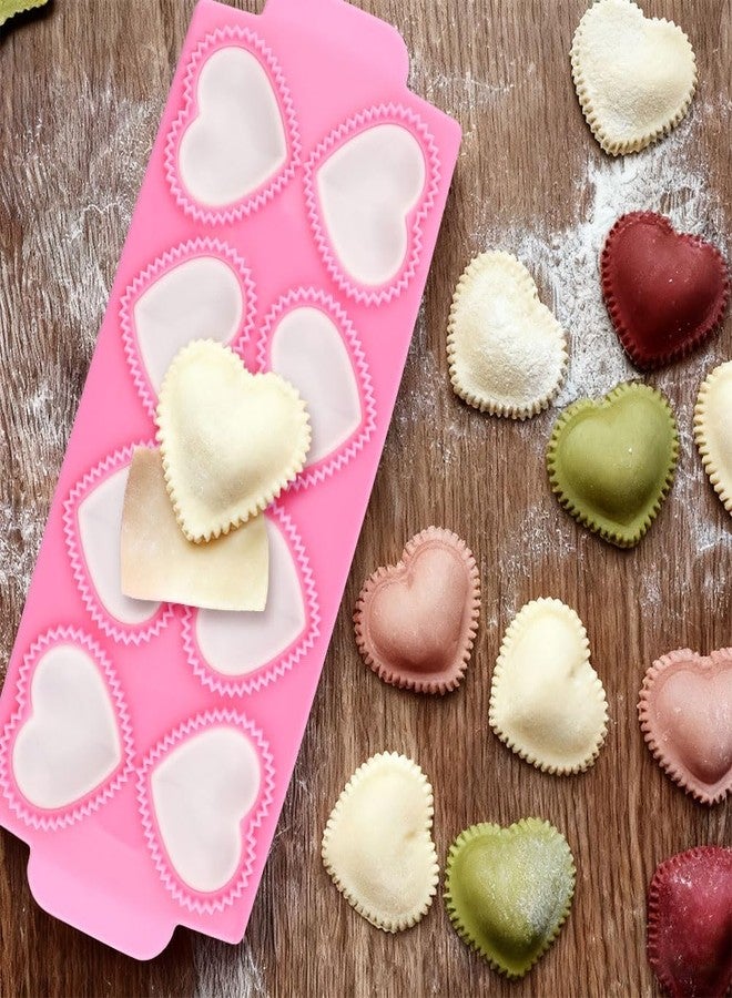 Yonderfume Ravioli Maker Press Ravioli Press Mold Set Heart Ravioli-Stamp Maker Cutter with Wood Rolling Pin, 2.6" Empanada Maker-Press Kit and Ravioli-Wheel, Ravioli-Stamp Making Tools - Image 5