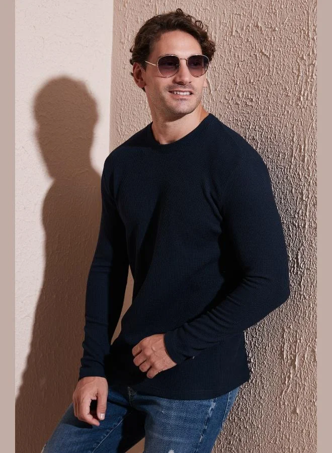 Buratti  Buratti Cotton Crew Neck Slim Fit Basic Sweatshirt Men's SWEAT 5905073 for Men | Best Price UAE