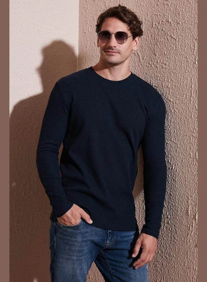 Buratti  Buratti Cotton Crew Neck Slim Fit Basic Sweatshirt Men's SWEAT 5905073 for Men | Best Price UAE