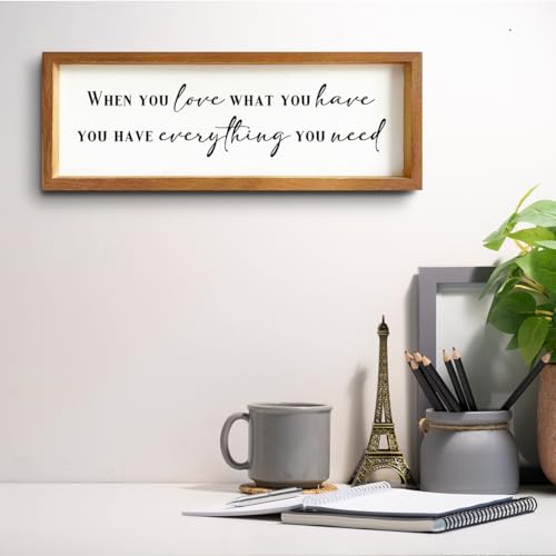 ENGVZ Inspirational Quotes Rustic Country Family Sign Decorative Wooden Framed Sign Positive Affirmations Housewarming Gifts Motivational Farmhouse Wall Decor Home Office Bedroom Study Room Decoration - Image 4