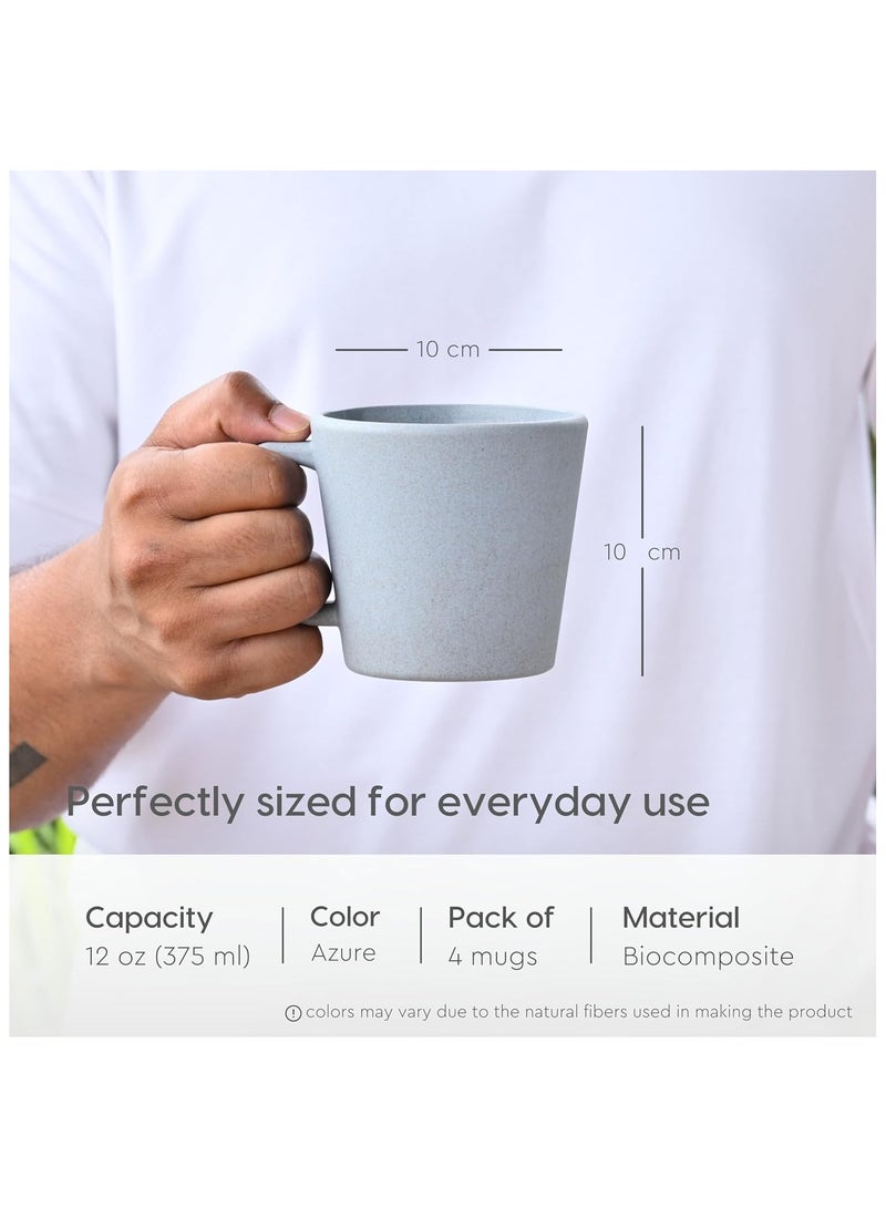 FRENVI Earth-Friendly Majestic Coffee Mug 375 ml| Made with Rice Husk & Bamboo Fibers| Grey - Image 2
