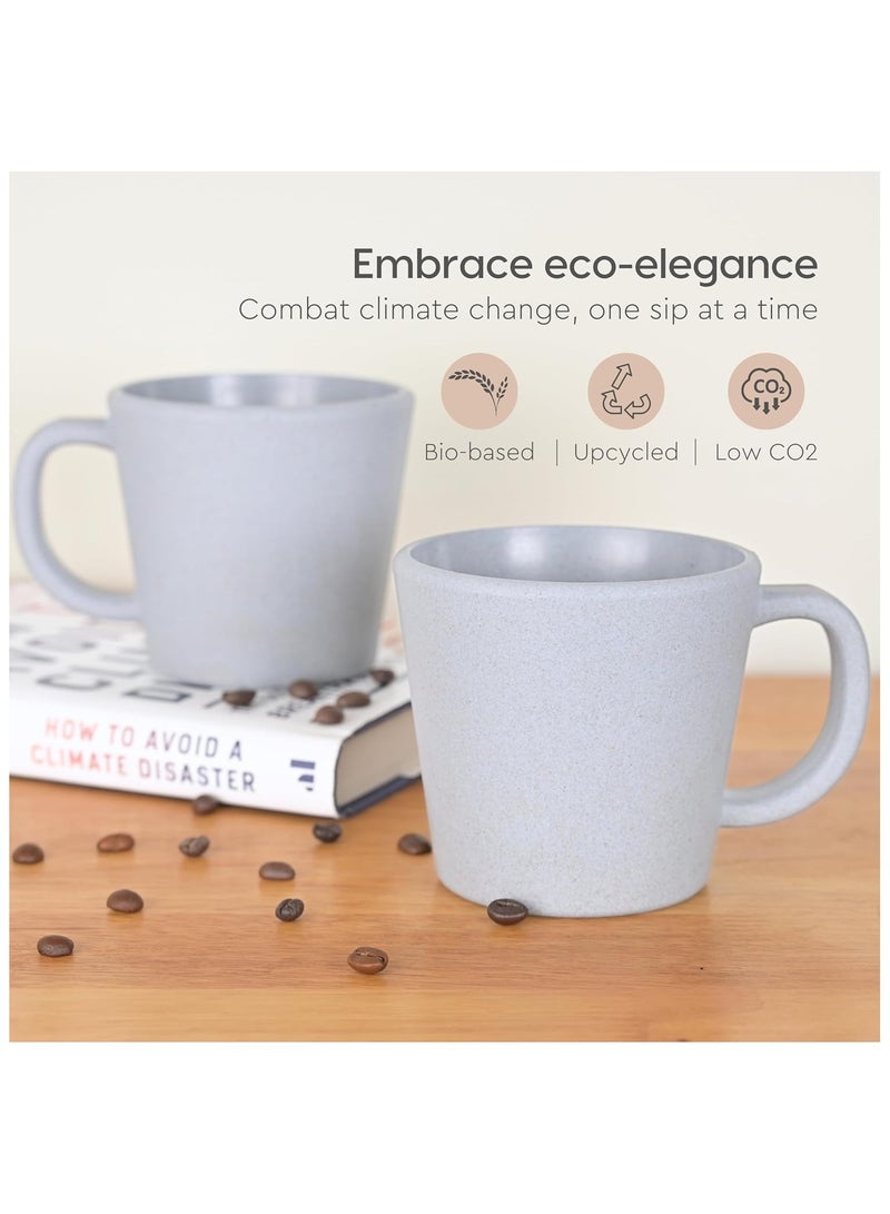 FRENVI Earth-Friendly Majestic Coffee Mug 375 ml| Made with Rice Husk & Bamboo Fibers| Grey - Image 3