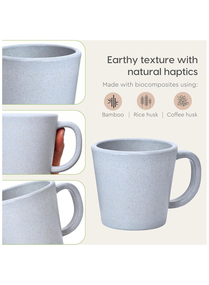 FRENVI Earth-Friendly Majestic Coffee Mug 375 ml| Made with Rice Husk & Bamboo Fibers| Grey - Image 5