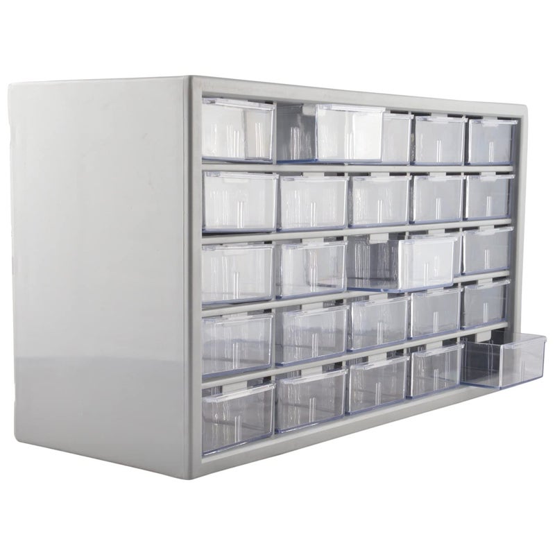 Bilvina 25 Component Organiser with 25 Drawers High Impact Polystyrene Pack of 1 Grey - Image 4
