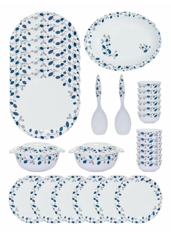 Servewell - Servewell Dinner Set 31 Pc Rnd - Blue Decor - Image 1
