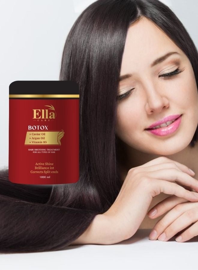 Ella Care Botox for smoothness and density with a formula of keratin, vitamin E and shea butter from ella care, 1000 ml - Image 2