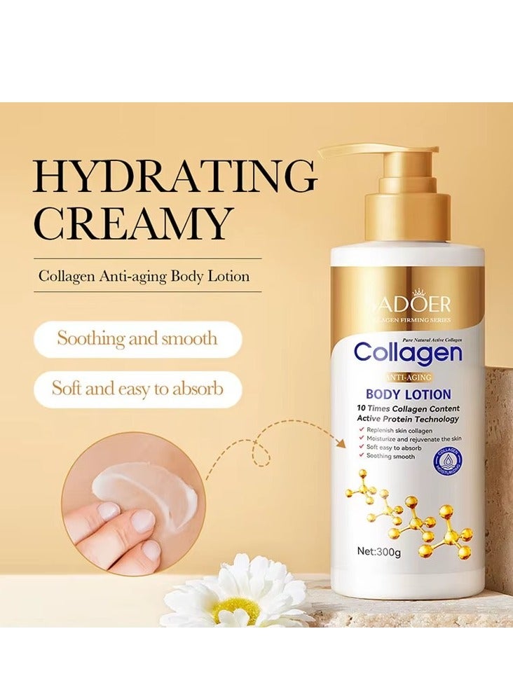 SADOER Collagen Anti Aging Body Lotion 300g Firming Moisturizing Skin Care for Smooth Hydrated and Youthful Looking Skin - Image 4