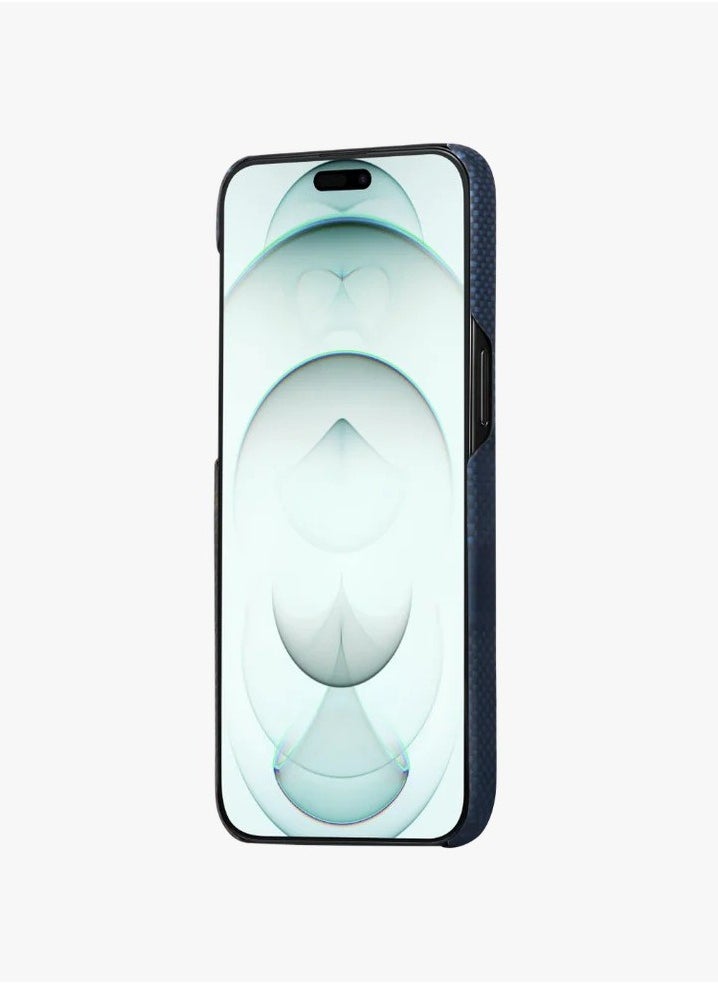 PITAKA iPhone15 Pro Case 6.1inch MagEZ Back Cover 4 / Raised Metal Lip for Camera Protection / 3D Grip Textured / MagSafe Compatible - Over the horizon  - Image 3