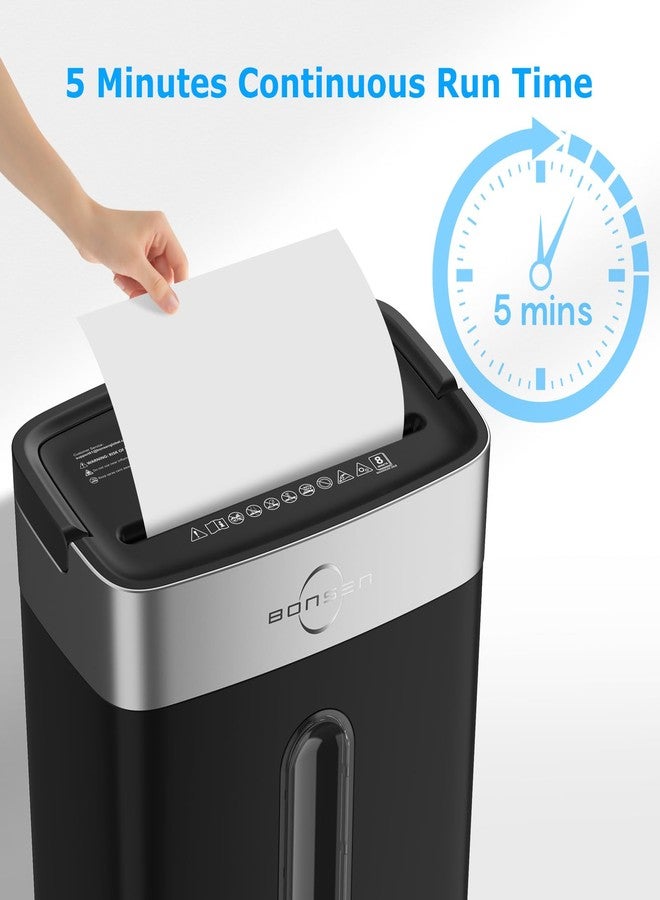 BONSEN Shredder for Home Office, 8-Sheet Crosscut Credit Card Shredder, Small Paper Shredder for Home Use with 4 Gallons Wastebasket, High Security Level P-4, ETL Certification (S3101) - Image 2