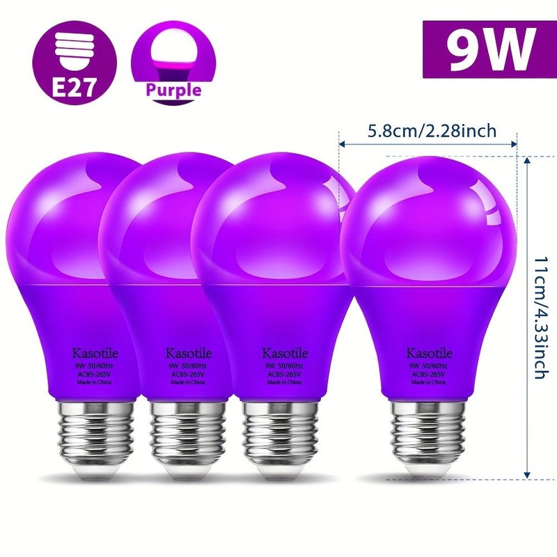 Kasotile A19 LED Color Bulb Red 2 Pack Non Dimmable E26 E27 Standard Base for Indoor Christmas Decoration Parties Holidays Events Home Lighting - Image 2