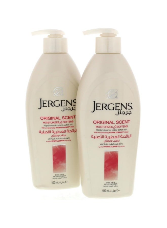 Jergens Original Scent Dry Skin Moisturizer, 2 x 400 ml