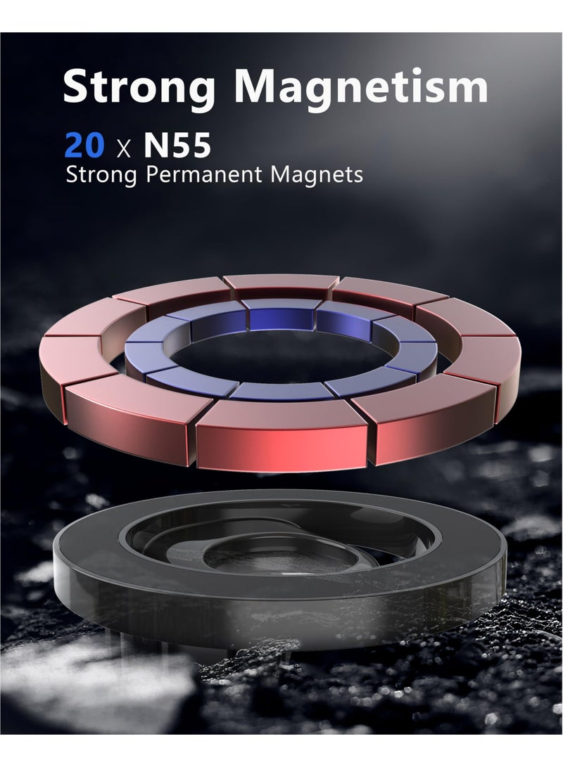 SYOSI Car Mount for Mag Safe , 360° Rotation Magnetic Car Phone Holder for Air Vent, iPhone Car Phone Mount Fit iPhone 15 14 13 12 Pro Max Plus, Samsung, LG, Mag Safe Car Accessories - Image 2