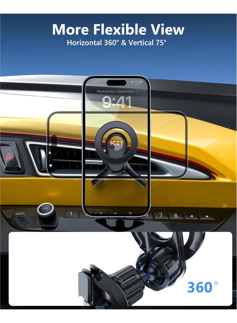 SYOSI Car Mount for Mag Safe , 360° Rotation Magnetic Car Phone Holder for Air Vent, iPhone Car Phone Mount Fit iPhone 15 14 13 12 Pro Max Plus, Samsung, LG, Mag Safe Car Accessories - Image 3