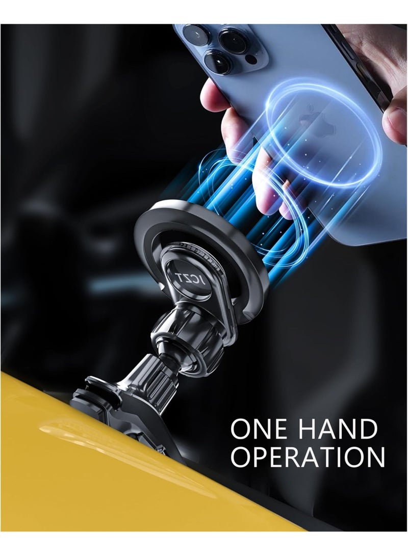 SYOSI Car Mount for Mag Safe , 360° Rotation Magnetic Car Phone Holder for Air Vent, iPhone Car Phone Mount Fit iPhone 15 14 13 12 Pro Max Plus, Samsung, LG, Mag Safe Car Accessories - Image 5