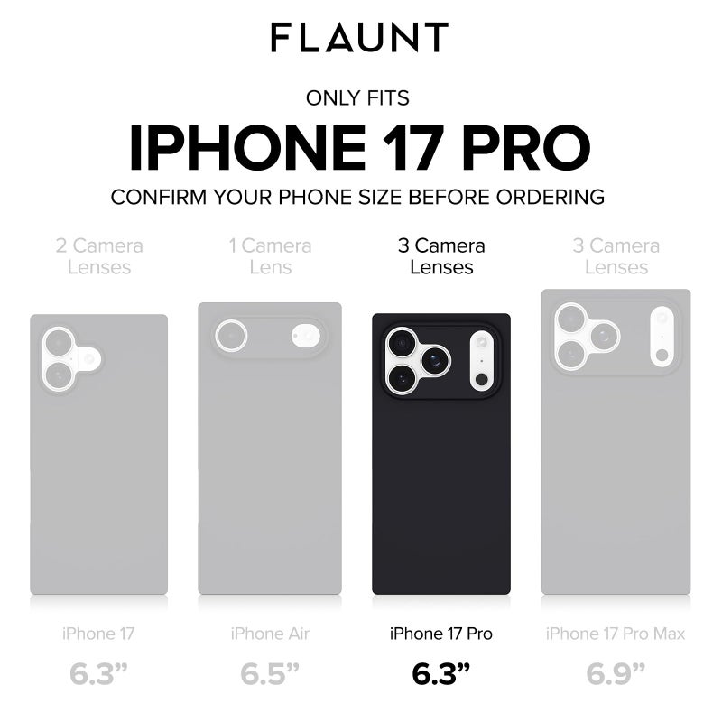 Flaunt Official Square Protective Case - Compatible with iPhone 17 Pro - Compatible with MagSafe & Wireless Charging - Drop-Tested & Shockproof - (Tortoise Shell) - Image 3