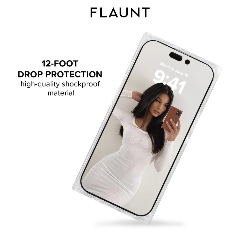 Flaunt Official Square Protective Case - Compatible with iPhone 17 Pro - Compatible with MagSafe & Wireless Charging - Drop-Tested & Shockproof - (Tortoise Shell) - Image 4