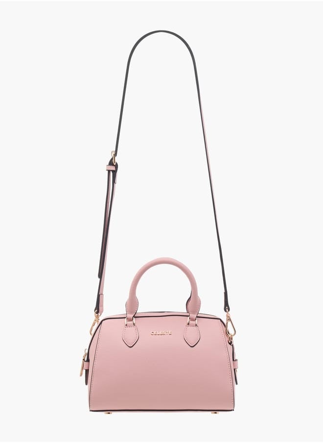 Celeste Women Textured Tote Bag with Double Handle and Detachable Strap  - Image 2