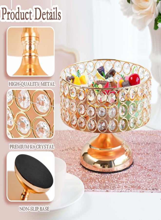 kolnlala 1pc Crystal Fruit Dessert Metal Display Tray, Cupcake Tray Snack Storage Box Wedding Dessert Table Cake Display Stand Tray for Wedding Party Home Decor Tray (S) - Image 3