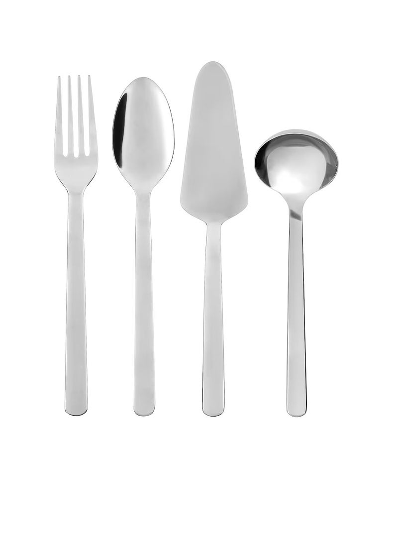 4-piece serving set, stainless steel - Image 1