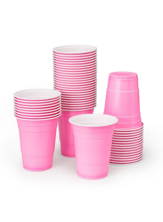 xo, Fetti Party Decorations Pink Plastic Cups - 50 Matte Disposable 16 oz Cups | Bachelorette Party, Birthday Party, Party Favors, Baby Shower Supplies - Image 1