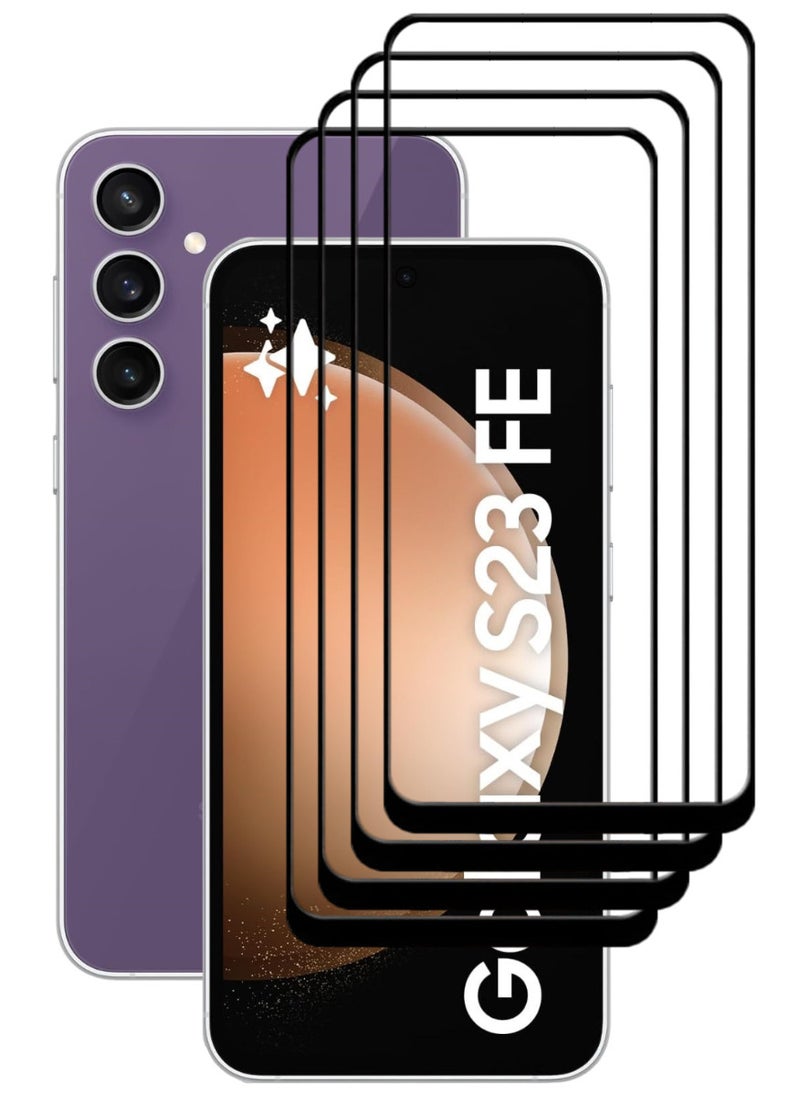 ACLIX 4 Pieces Antistatic ESD Dustproof Premium Quality High Definition Tempered Glass Screen Protector Designed For Samsung Galaxy S23 FE - Image 1