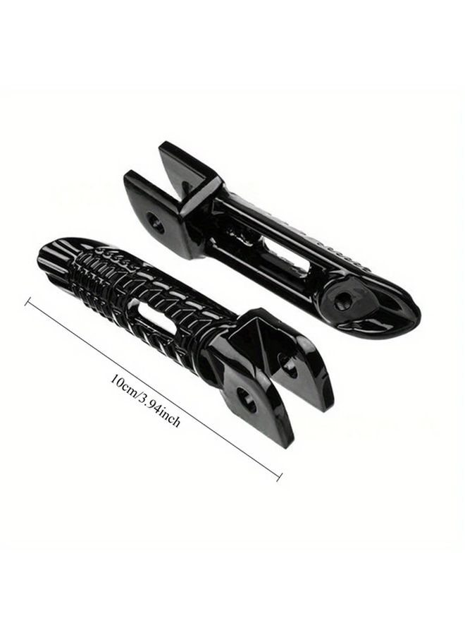 Black Front Rear Foot Pegs Motorcycle Modification Accessories Premium Durable - Image 2