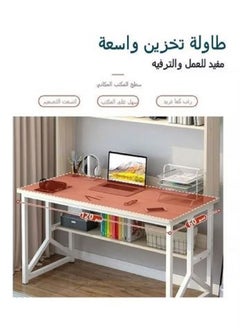 AGD Study Desk With Storage Computer Desk Beige  - Image 3