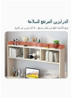 AGD Study Desk With Storage Computer Desk Beige  - Image 2