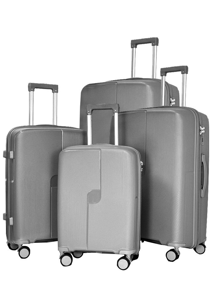 Premium 4-Piece Hard Shell Luggage Set - Lightweight & Durable Polypropylene Suitcases with Smooth-Spinning 360° Multi-Directional Wheels, Built-in Combination Lock & Retractable Handle, 20"/24"/28"/32" Inch Sizes Available - Heavy Duty Travel Solution  - Image 1