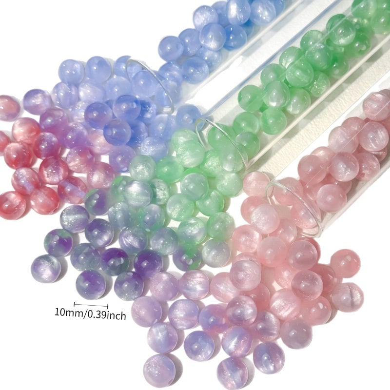 30 Pieces Green Photochromic Resin Beads Handmade Jewelry Making - Image 2