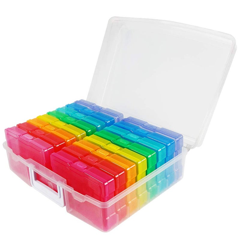 novelinks Photo Case 4" x 6", 16 Inner Photo Keeper Photo Organizer Photos Storage Containers Box for Photos (Multi-Colored) - Image 2