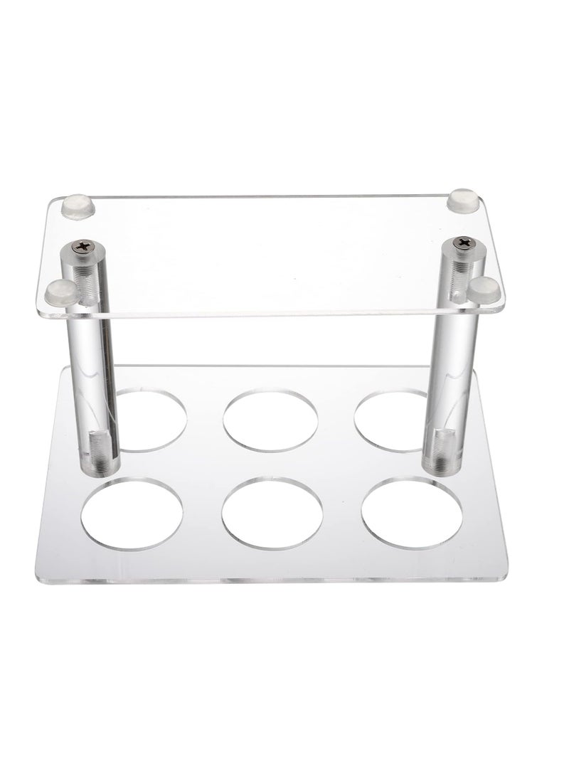 Excefore 2 Pack Acrylic Cone Holder with 6 Holes, Clear Ice Cream Display Stand, Waffle Roll Cone Holder, Cone Holder Stand for Wedding, Birthday, Restaurant, Party - Image 3