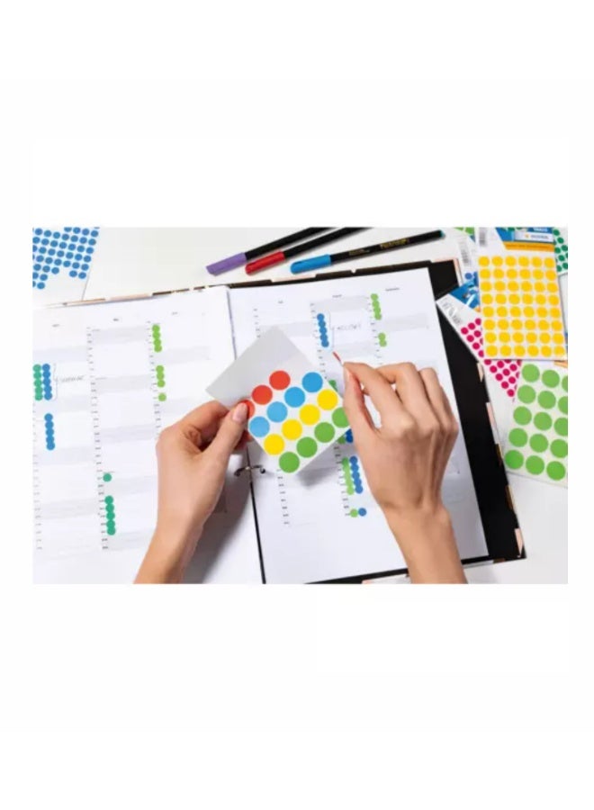 هيرما ملصقات متعددة الأغراض / نقاط ملونة، Ø 19 مم، دائرية، بيضاء، ورق خلفي غير لامع مثقب - Image 4