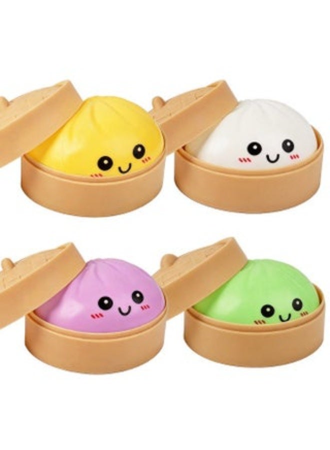Cute Dumpling Squishy Toy, Slow Rising Stress Relief Fidget, Soft Sensory Squeeze Toy for Kids and Adults, Anti Anxiety Desk Toy, Party Favor, Birthday Gift(random color)