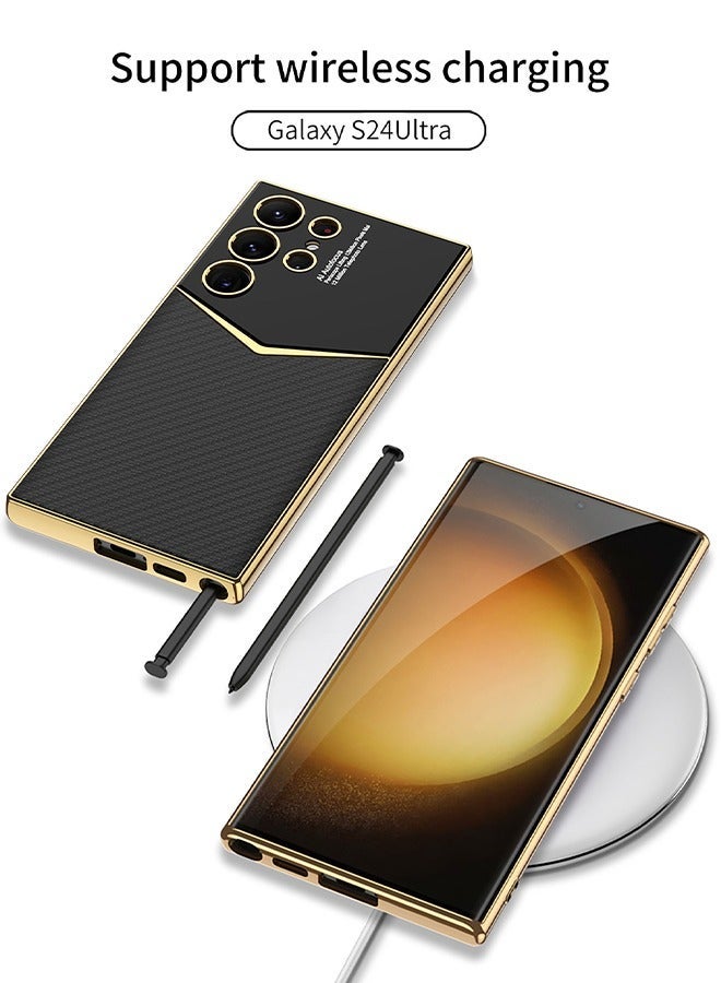 جراب هاتف Samsung Galaxy S24 Ultra، غطاء حماية كامل للجسم مع شحن لاسلكي، جراب هاتف مضاد للسقوط ومضاد لبصمات الأصابع لهاتف Samsung Galaxy S24 Ultra - Image 5