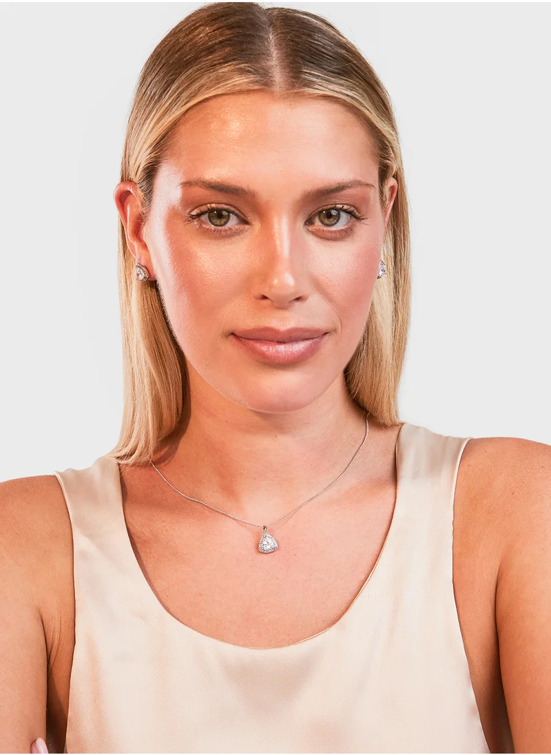 BUCKLEY LONDON Clear Trillion Halo Pendant