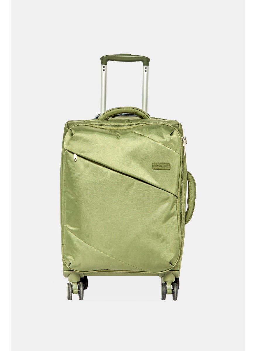 Nordland 20 Inch Brand Logo Compact Spinner Luggage, Dark Green  - Image 1