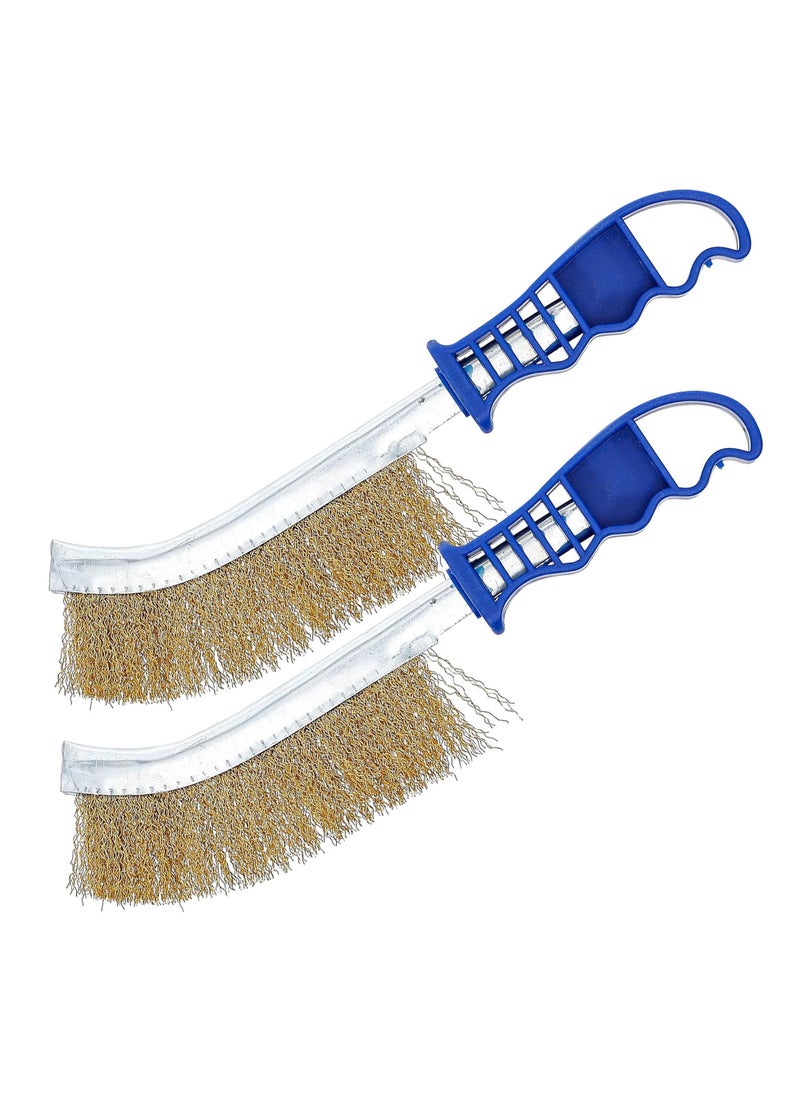 Duravel Duravel Wire Brush with Plastic Handle for Cleaning Rust, Paint Removal, and Metal Parts Dirt Scrubbing in Garage, Workshop and Yard Work. (Plastic Pack Of 2, Free Size)  - Image 1