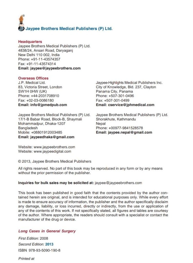 الحالات الطويلة في الجراحة العامة – الطبعة الثانية بقلم: ر. راجامهندران - Image 3