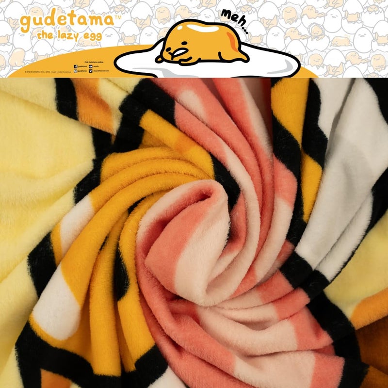 Franco Franco Collectibles Gudetama Bedding Super Soft Cozy Blanket  62 in x 90 in  (Officially Licensed Product)  - Image 4