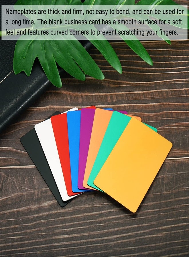 باتيكيل بطاقات عمل معدنية من باتيكيل، 0.8 مم، عبوة من 10 بطاقات اسم فارغة، نقش ليزري، ألومنيوم مؤكسد، مناسبة لصنع بطاقات هدايا يدوية، أسود - Image 5