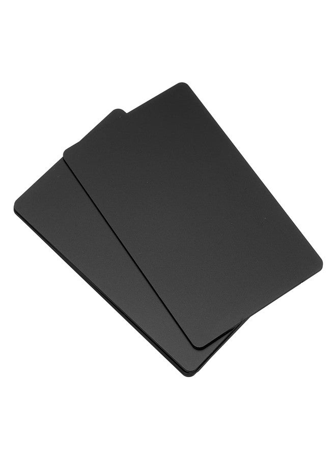 باتيكيل بطاقات عمل معدنية من باتيكيل، 0.8 مم، عبوة من 10 بطاقات اسم فارغة، نقش ليزري، ألومنيوم مؤكسد، مناسبة لصنع بطاقات هدايا يدوية، أسود - Image 1