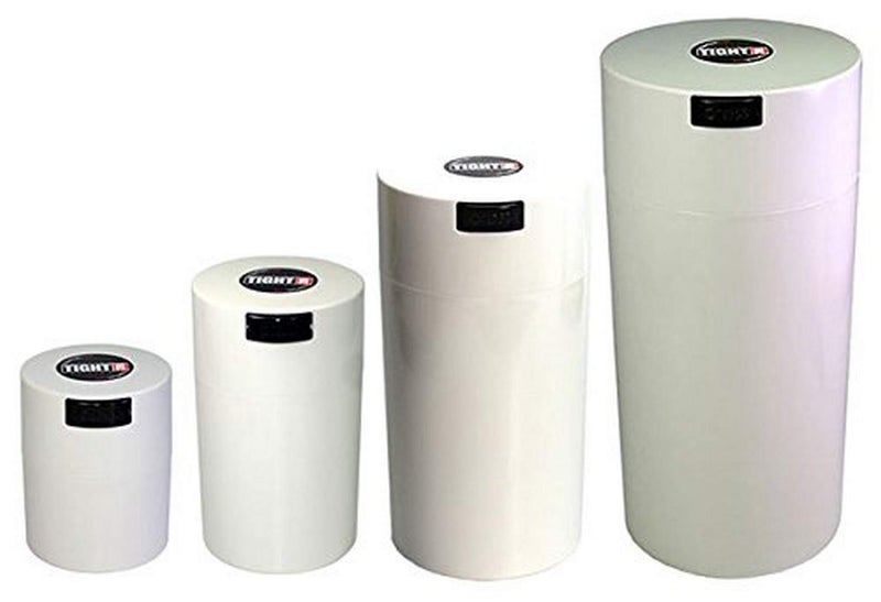 Tightvac Set of 4 - Patented Airtight Storage Container | Multi-use Vacuum Container Keeps Your Herbs and Dry Goods Fresh and Flavorful. White