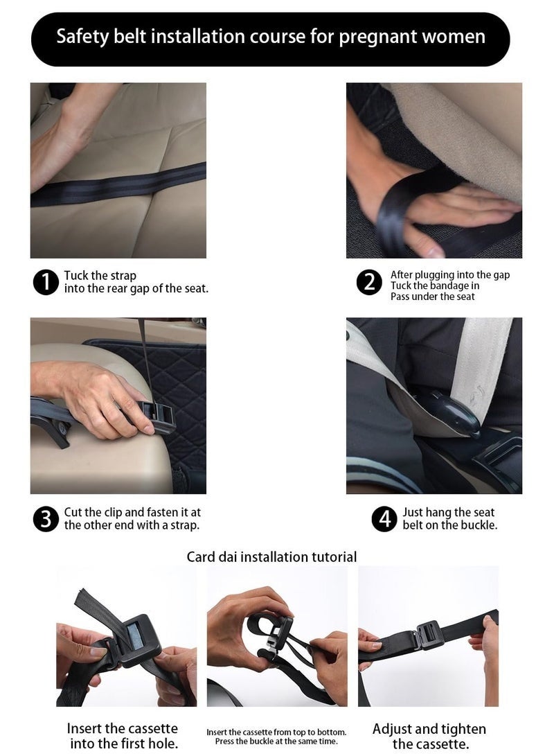 ميكسد منظم حزام الأمان للسيارة أثناء الحمل، مشبك حزام الأمان - حزام مقعد السيارة للنساء الحوامل لحماية الجنين - منع ضغط البطن - ضروري للأمومة - Image 2