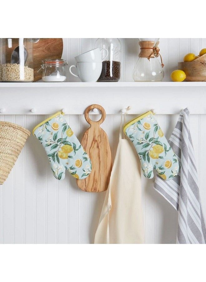 Martha stewart - Lemon Whimsy Oven Mitt 2Pack Set Yellow 7"X13" - Image 1