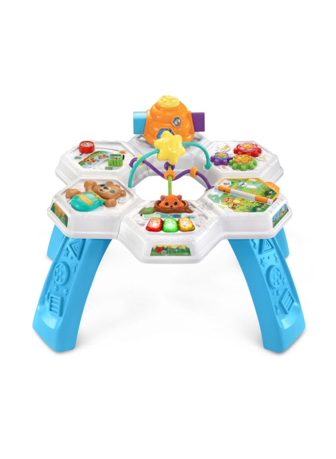 vtech Busy Bee 2-in-1 Activity Table with Music, Shape Sorter & Learning Zones for Babies & Toddlers - Image 4
