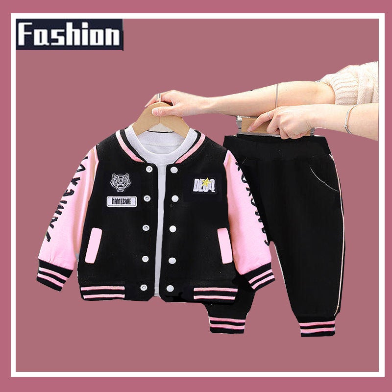 1-year-old boy's baseball suit Autumn 2 children's spring and autumn clothes 3 baby handsome Korean two-piece set 4 children - Image 3