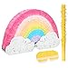 Birchio Rainbow Pinatas Bundle with a Blindfold and Bat 165x85x35 Inches Rainbow Pinatas for Girls Birthday Parties Girl Perfect for Unicorn Party Theme Party Decoration - Image 2